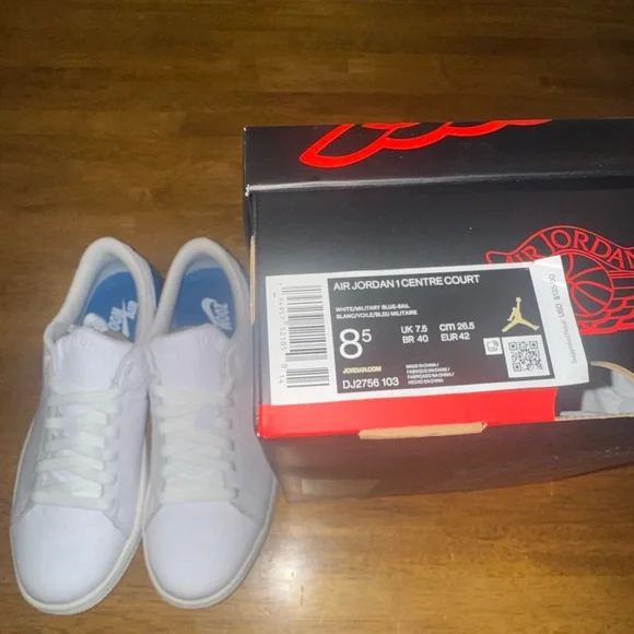 Nike Mens Air Jordan Centre Court White Blue DJ2756 103 Size